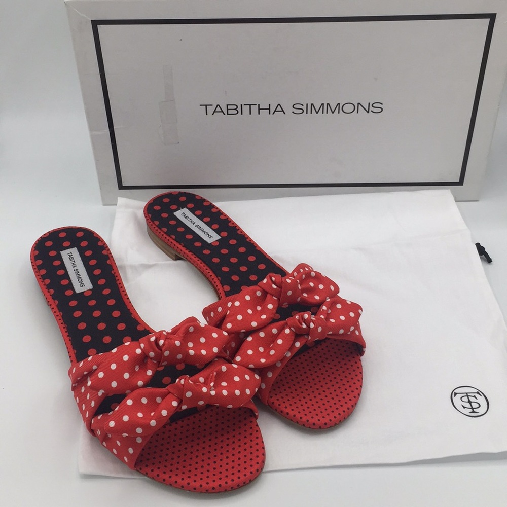 Tabitha Simmons ❤️ Cleo Polka Flat Sandals - Picture 3 of 6